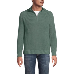 image:imageLands End Mens Drifter Quarter Zip SweaterEucalyptus