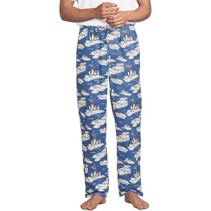 image:imageLands End Mens Flannel Pajama PantsCobalt Blue Holiday Penguins