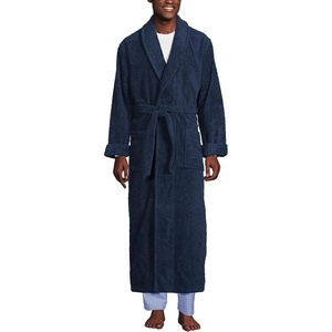 image:imageLands End Mens Full Length Terry RobeRadiant Navy