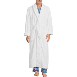 image:imageLands End Mens Full Length Turkish Cotton Terry BathrobeWhite