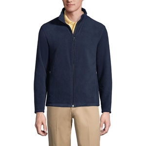 image:imageLands End Mens FullZip MidWeight Fleece JacketClassic Navy