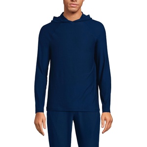 image:imageLands End Mens Long Sleeve Weekend Weight HoodieDeep Sea Navy
