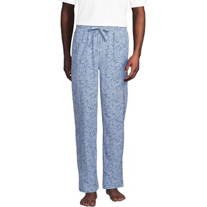 image:imageLands End Mens Poplin Pajama PantsTossed ShellsCloudy Blue