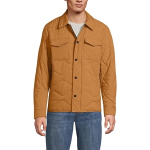 image:imageLands End Mens Quilted Insulated Shirt JacketCanyon Camel