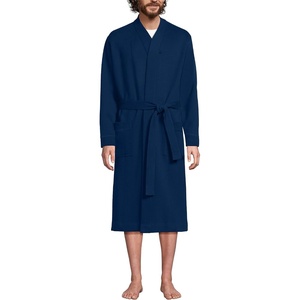 image:imageLands End Mens Serious Sweats RobeDeep Sea Navy