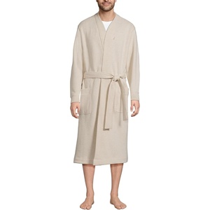 image:imageLands End Mens Serious Sweats RobeFlax Heather