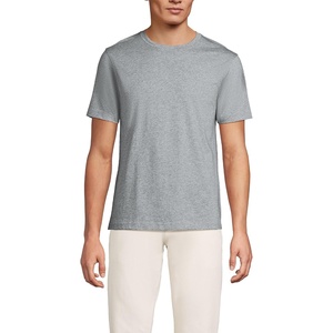 image:imageLands End Mens Short Sleeve AmericanGrown Supima Cotton TeeGray Marble Heather