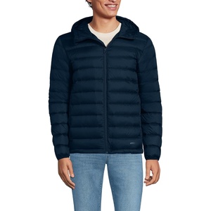 image:imageLands End Mens Wanderweight Ultralight Packable Hooded Down JacketRadiant Navy