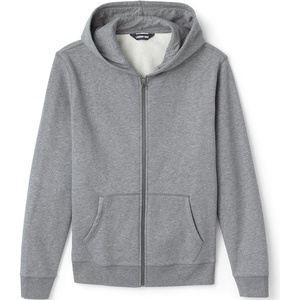 image:imageLands End School Uniform Adult Zip Front SweatshirtPewter Heather