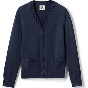 image:imageLands End School Uniform Boys Cotton Modal Button Front Cardigan SweaterClassic Navy
