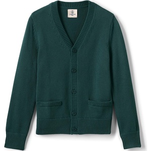 image:imageLands End School Uniform Boys Cotton Modal Button Front Cardigan SweaterEvergreen