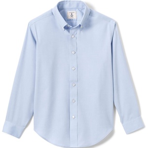 image:imageLands End School Uniform Boys Long Sleeve No Iron Pinpoint Dress ShirtBlue
