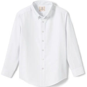 image:imageLands End School Uniform Boys Long Sleeve Oxford Dress ShirtWhite