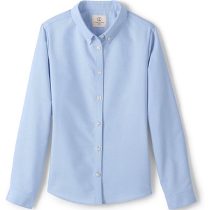 image:imageLands End School Uniform Girls Long Sleeve Oxford Dress ShirtBlue