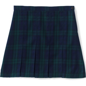 image:imageLands End School Uniform Girls Plaid Box Pleat Skirt Top of the KneeClassic NavyEvergreen Plaid