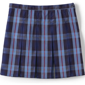 image:imageLands End School Uniform Girls Plaid Box Pleat Skirt Top of the KneeFrench Blue Plaid