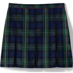 image:imageLands End School Uniform Girls Plaid Box Pleat Skirt Top of the KneeHunterClassic Navy Plaid
