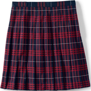 image:imageLands End School Uniform Girls Plaid Pleated Skirt Below the KneeClassic Navy Large Plaid