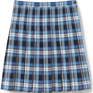 image:imageLands End School Uniform Girls Plaid Pleated Skirt Below the KneeClear Blue Plaid