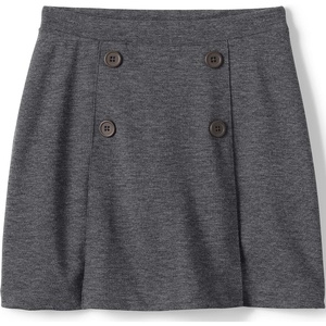 image:imageLands End School Uniform Girls Ponte Button Front SkortCharcoal Heather