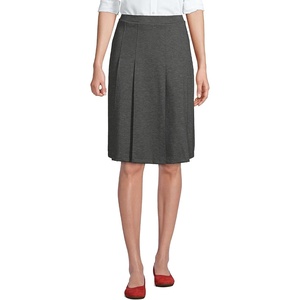 image:imageLands End School Uniform Girls Ponte Pleat SkirtCharcoal Heather
