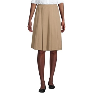 image:imageLands End School Uniform Girls Ponte Pleat SkirtKhaki