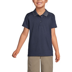 image:imageLands End School Uniform Girls Short Sleeve Feminine Fit Rapid Dry Polo ShirtClassic Navy