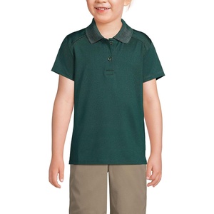 image:imageLands End School Uniform Girls Short Sleeve Feminine Fit Rapid Dry Polo ShirtEvergreen