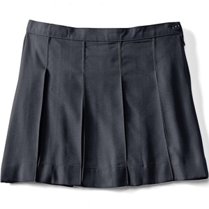 image:imageLands End School Uniform Girls Solid Box Pleat Skirt Above KneeBlack