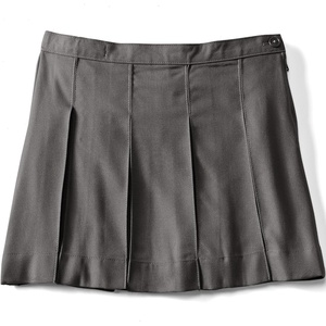 image:imageLands End School Uniform Girls Solid Box Pleat Skirt Above KneeGray
