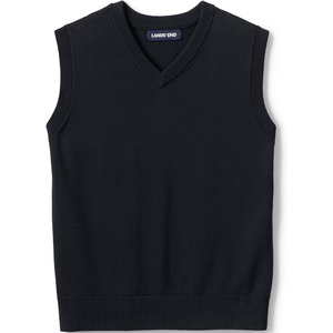 image:imageLands End School Uniform Kids Cotton Modal Fine Gauge Sweater VestBlack