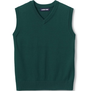 image:imageLands End School Uniform Kids Cotton Modal Fine Gauge Sweater VestEvergreen