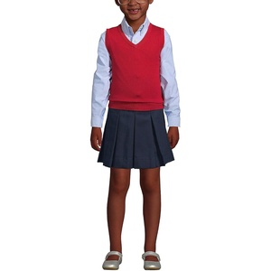 image:imageLands End School Uniform Kids Cotton Modal Fine Gauge Sweater VestRed