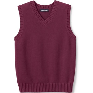 image:imageLands End School Uniform Kids Cotton Modal Sweater VestBurgundy
