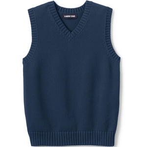 image:imageLands End School Uniform Kids Cotton Modal Sweater VestClassic Navy