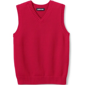 image:imageLands End School Uniform Kids Cotton Modal Sweater VestRed