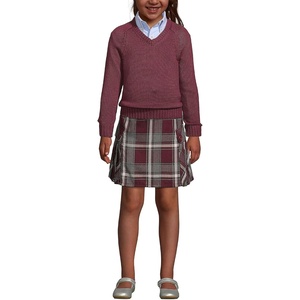 image:imageLands End School Uniform Kids Cotton Modal VNeck SweaterBurgundy