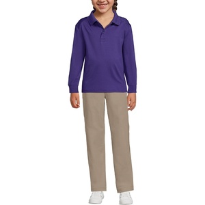 image:imageLands End School Uniform Kids Long Sleeve Rapid Dry Polo ShirtDeep Purple