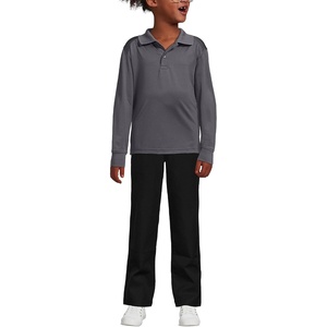 image:imageLands End School Uniform Kids Long Sleeve Rapid Dry Polo ShirtSoapstone