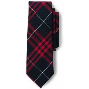 image:imageLands End School Uniform Kids Plaid To Be Tied TieClassic Navy Large Plaid