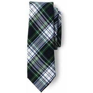 image:imageLands End School Uniform Kids Plaid To Be Tied TieWhite Plaid