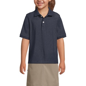 image:imageLands End School Uniform Kids Short Sleeve Mesh Polo ShirtClassic Navy