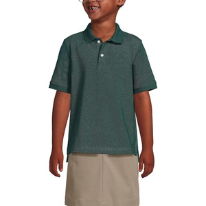 image:imageLands End School Uniform Kids Short Sleeve Mesh Polo ShirtEvergreen