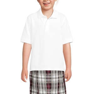 image:imageLands End School Uniform Kids Short Sleeve Mesh Polo ShirtWhite