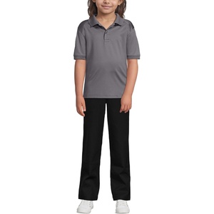 image:imageLands End School Uniform Kids Short Sleeve Rapid Dry Polo ShirtArctic Gray