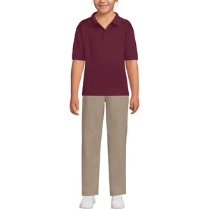 image:imageLands End School Uniform Kids Short Sleeve Rapid Dry Polo ShirtBurgundy