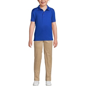 image:imageLands End School Uniform Kids Short Sleeve Rapid Dry Polo ShirtCobalt