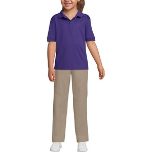 image:imageLands End School Uniform Kids Short Sleeve Rapid Dry Polo ShirtDeep Purple