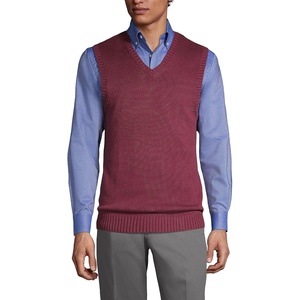 image:imageLands End School Uniform Mens Cotton Modal Sweater VestBurgundy