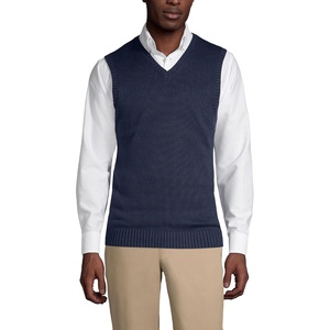 image:imageLands End School Uniform Mens Cotton Modal Sweater VestClassic Navy